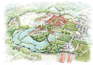 こうべアグリパークの完成イメージ（神戸市農業公園再整備・ＫＯＢＥ里山ＳＤＧｓ共同事業体提供）