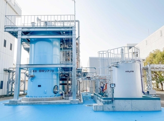 玉津処理場に整備されたリンの回収施設（神戸市提供）