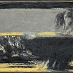 軍用トラックに踏みつぶされた死体を描いた「戦争－人間の命」（１９７６年）