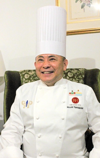農林水産省の「料理マスターズ」でゴールド賞に選ばれた山口浩さん＝神戸北野ホテル