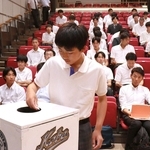 ＜中学総体＞野球・76チーム、対戦相手が決まる　鷹匠中・小西主将が宣誓