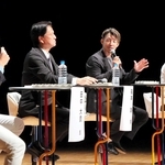 「コベカツ」の意義や課題について意見を交わす鳥谷敬さん（右から２人目）ら＝中央区浪花町