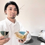 陶器×ガラス、伝統技法「呼び継ぎ」が生む美　丹波焼作家・大上裕樹さん個展　6日まで神戸阪急