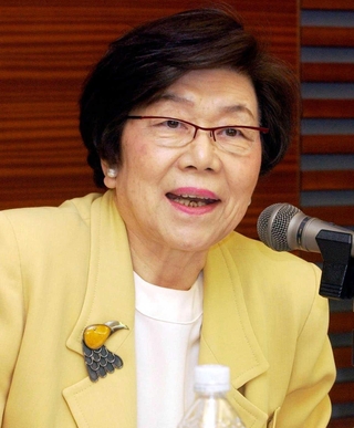 土井たか子さん＝２００５年４月、東京・東新橋