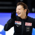 公式練習に臨む坂本花織＝ＩＧアリーナ