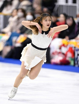 演技する坂本花織＝名古屋市