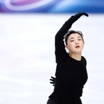 公式練習で調整する坂本花織＝ミラノ（共同）