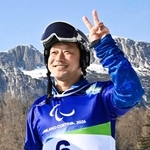 ミラノ・コルティナ冬季パラリンピックの男子スノーボードクロスに出場した大岩根正隆＝コルティナダンペッツォ