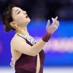 女子フリー　演技する坂本花織（共同）