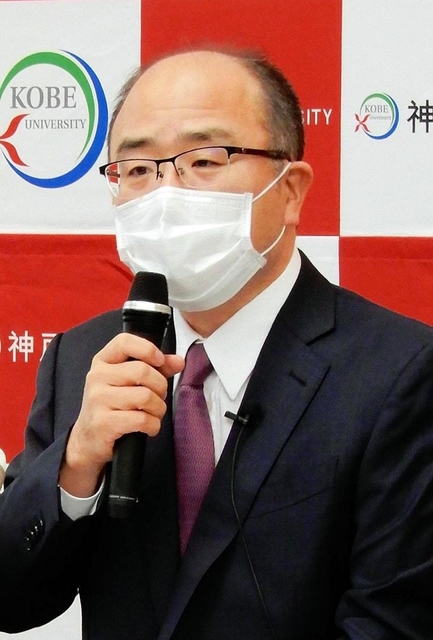会見で抱負を語る藤澤正人氏＝神戸市中央区楠町７、神戸大医学部