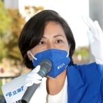 「足場をしっかりつくる政治が大事だ」と訴える今泉真緒氏＝神戸市西区
