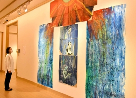 神戸新聞next 三木 オブジェ 油絵 イラスト 若手８人多彩に３０点 三木山森林公園で作品展