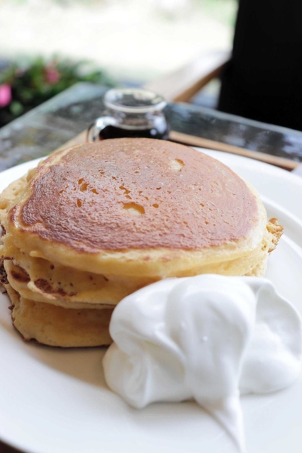 懐かしい味のホットケーキ