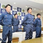 能登半島地震の被災地で活動した三木市消防本部の職員＝三木市役所