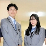 三木総合高校で採用される制服＝三木市別所町小林