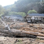 大雨による土砂災害を受けた珠洲市大谷地区（石川県ホームページより）