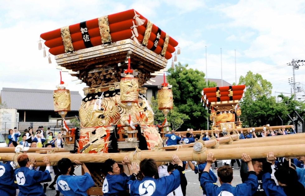 豊作祈願する春祭り、屋台練り合わせに歓声 三木・三坂神社|三木|神戸
