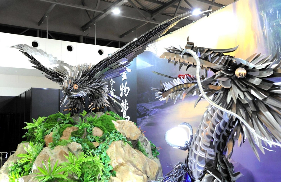 伝統の技、万博で存在感 三木の「金物鷲」55年ぶり勇姿披露 つないでき