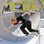 無料開放される三木スケートボードパーク＝三木市上の丸町