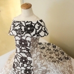 三木染形紙ザクロ柄和紙イブニングドレス