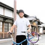 自転車に乗って三木の魅力を感じる「三木鉄道サイクルフェスタ」を初めて企画した小川貴生さん＝三木市福井２