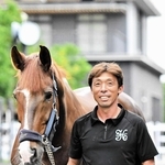 稗田龍馬選手とヴァガボンド号＝東京都世田谷区、ＪＲＡ馬事公苑（日本馬術連盟提供）