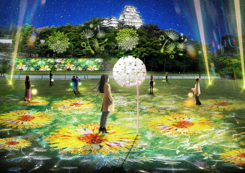 姫路城で光アート（提供２）○