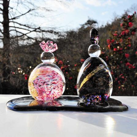 吹きガラス　お雛様 吹きガラスお雛様