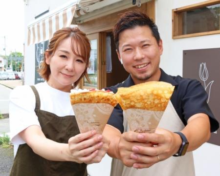はやりの パリッ とした固焼き生地 新食感クレープ 三田に登場 おでかけトピック 兵庫おでかけプラス 神戸新聞next