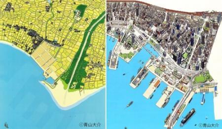 ミナト神戸150年の発展 鳥の目で絵図に | おでかけトピック