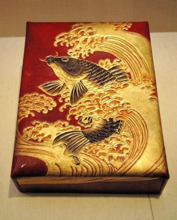 江戸時代幕末期〜明治大正時代木製革張り姫路革箱部類旧家蔵出縦