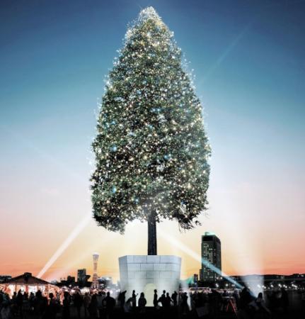 神戸港に樹齢150年の巨木でXマスツリー | おでかけトピック | 兵庫