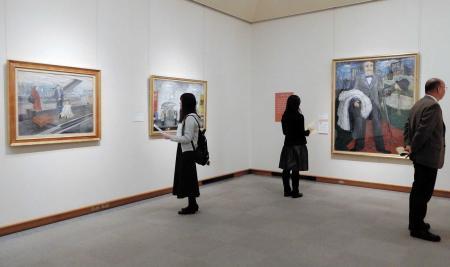 小磯良平 絵画 バイオリンを弾く女（小磯良平 白川女（C
