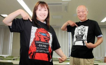 くまモン超える？ 福崎のかっぱ、アメコミ風Tシャツに