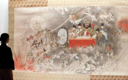 河鍋暁斎の表裏艶福図 と浮世絵名品聚芳（葛飾北斎）のセット 河鍋暁斎の表裏艶福図 と浮世絵名品聚芳（葛飾北斎）のセット