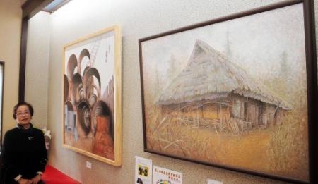 日本画(38)海辺の廃屋