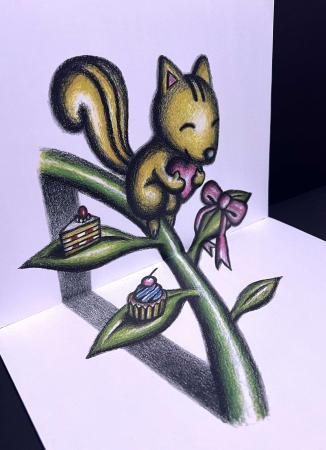現代アート「時を考える人」（3D painting） 現代美術家・笹田靖人、9月17日より人気商業施設「ハラカド」に