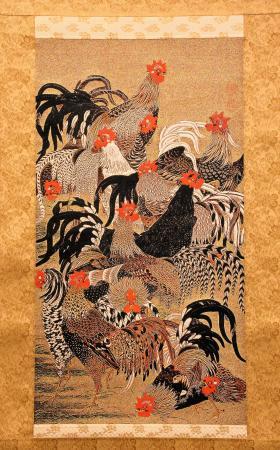 髪より細い糸で日本画の傑作を再現 伊藤若冲の西陣美術織展 三木