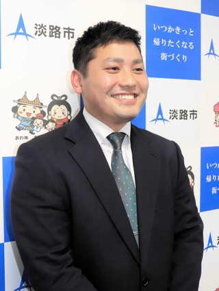 全日本剣道選手権大会に出場した山﨑誠司さん＝淡路市役所