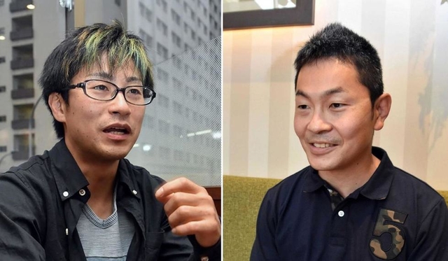 先輩である野中悠樹らへの思いを語る清水健太さん（左）と、自身のボクシング人生などについて振り返る本田猛さん