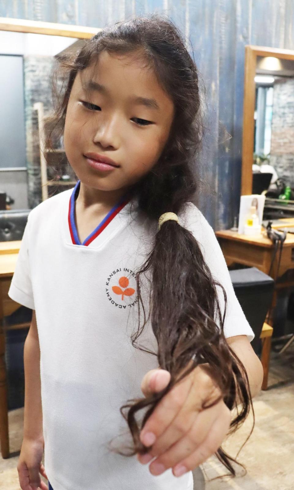ねむ様order 男の子用髪飾り 人生2度目のヘアドネーション 4年伸ばした髪「必要な人に」 関西国際