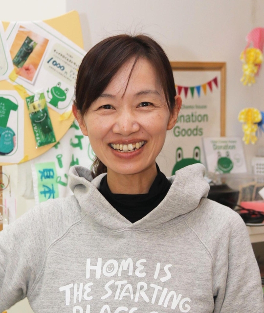 小児がんや難病の子どもと家族のための施設「チャイルド・ケモ・ハウス」で活動する田村亜紀子さん＝神戸市内