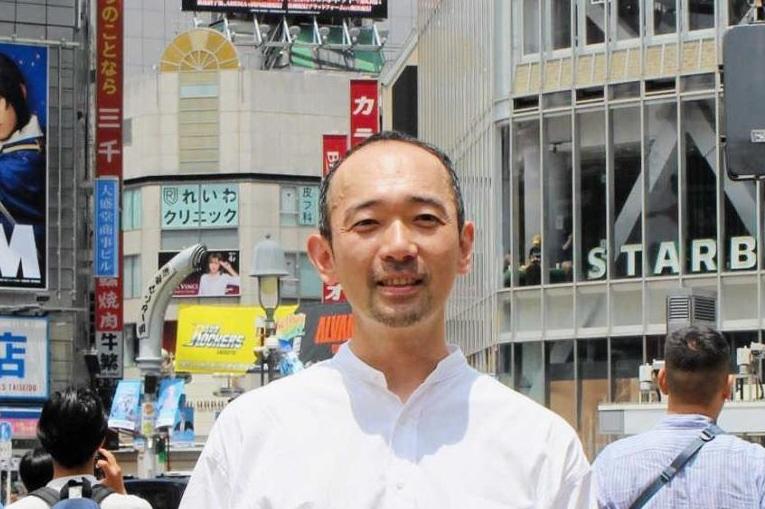 渋谷のまちづくりなどに取り組む鏡晋吾さん＝東京都内