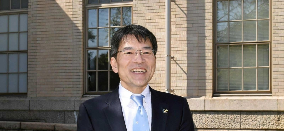 アンカー・シップ・パートナーズの篠田哲郎社長＝神戸市灘区六甲台町２、神戸大