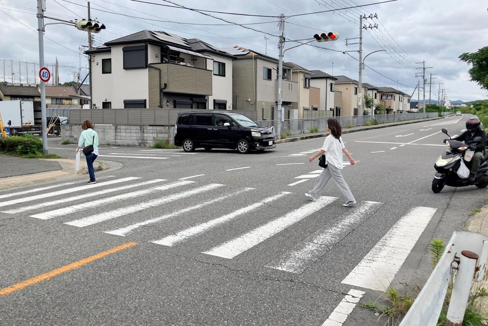 北別府３の交差点＝神戸市西区北別府３