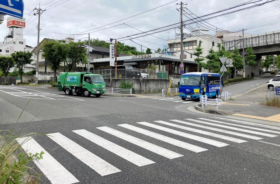 池上中央公園そばの交差点＝神戸市西区池上１