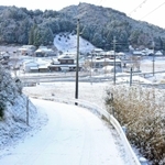 今季初めての積雪＝三田市母子