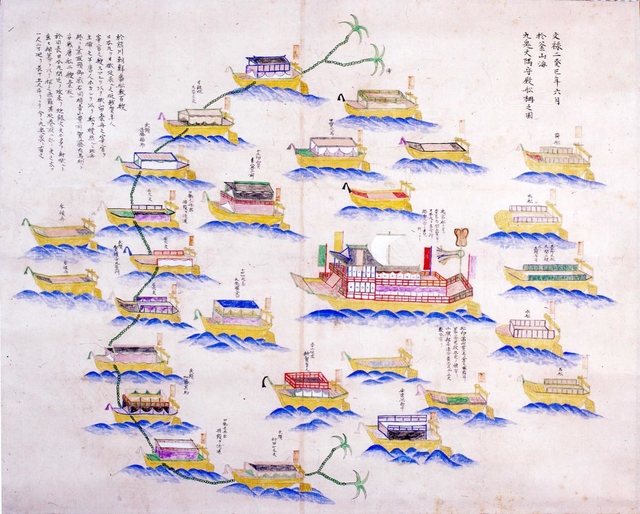 鉄地大鍔　鐔　(信家　水車詩文図)　桃山〜江戸時代　箱付き せき口上水端はせを庵椿やま』：浮世写真家 喜千也の「名所江戸百景