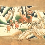 玄奘三蔵がインドに苦難の旅をした様子を鎌倉時代に描いた国宝「玄奘三蔵絵」（藤田美術館蔵）