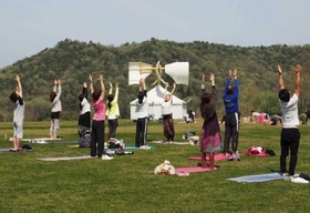 大自然の中で深呼吸＝有馬富士公園（提供）